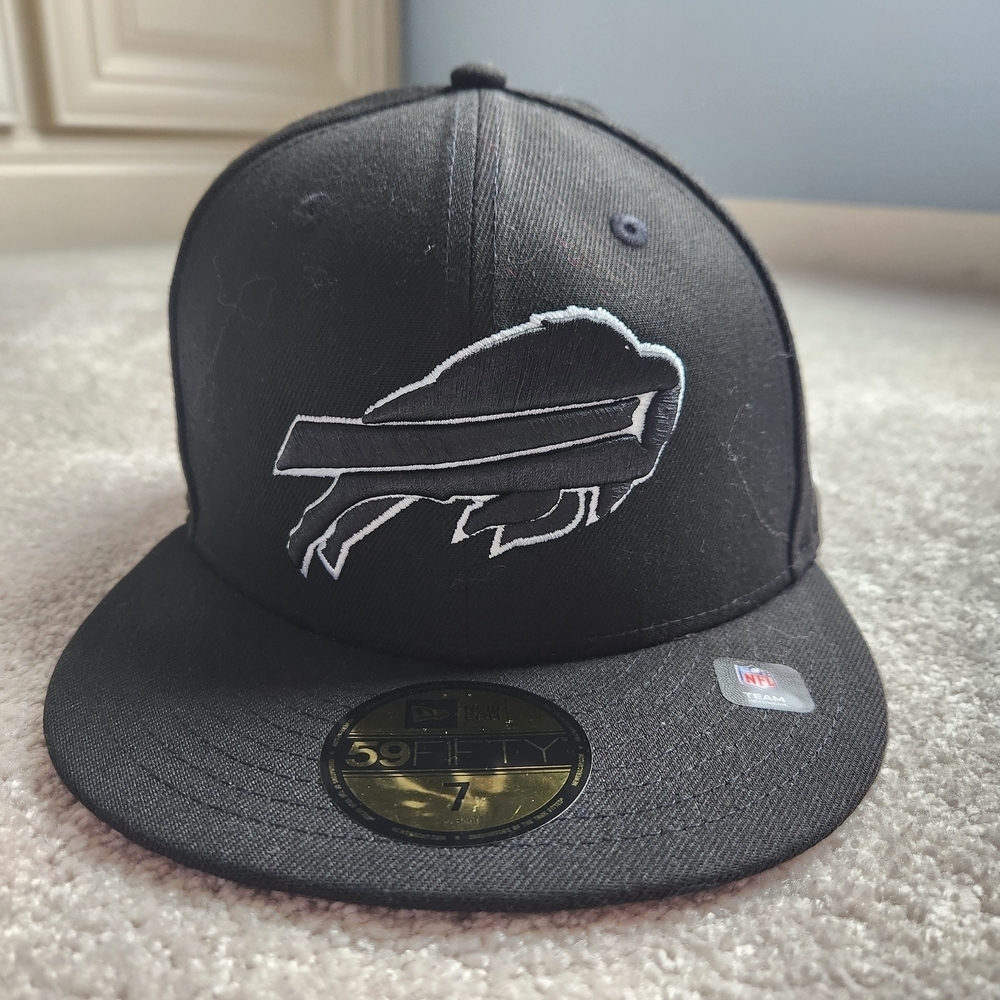 Black Fitted Buffalo Bills Baseball Hat, Kids